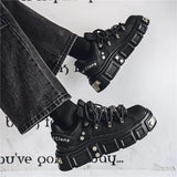 Women's Platform Sneakers – Casual Leather, Summer Sport Style