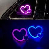 Solar Powered Car Neon Light – Heart-Shaped, Triangular Windows