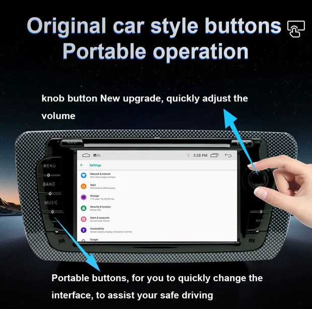 7" Touchscreen Car Stereo Head Unit For Seat Ibiza 6j 2009 - 2013 Multimedia Player GPS Navigation Carplay Android Auto Radio