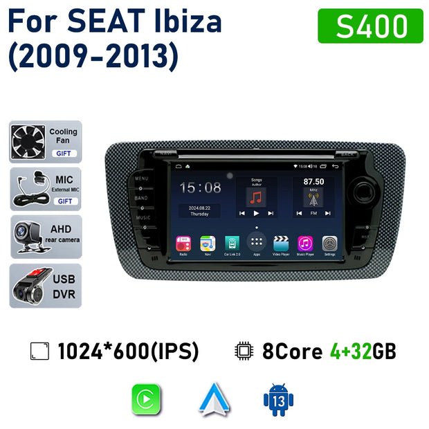 7" Touchscreen Car Stereo Head Unit For Seat Ibiza 6j 2009 - 2013 Multimedia Player GPS Navigation Carplay Android Auto Radio
