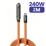 240W USB-C Fast Charging Cable – elbow design close-up