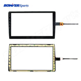 9-inch replacement touch screen panels, front and back views with flex connectors