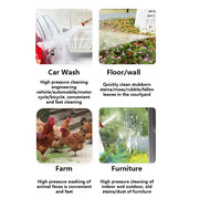 60BAR Cordless High Pressure Car Washer Spray Water Gun Wireless High Pressure Car Wash Water Gun Washer Self Priming Sustain