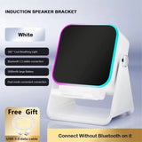 Magnetic Induction Bluetooth Speaker Phone Stand – Portable Wireless with Holder
