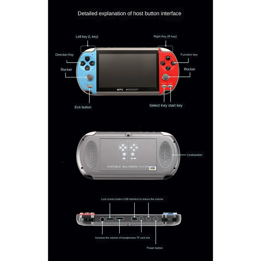 Portable Retro Handheld Game Console – Mini Arcade Video Games Player