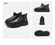 Winter Snow Boots, Men's Insulated Warm Cotton Boots, Anti-slip and Wear-resistant Hiking Shoes, Casual Outdoor Boots