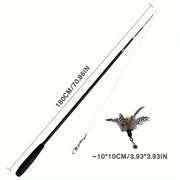 Telescopic Cat Teaser Wand with Cartoon Design