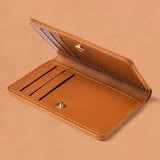 Slim PU Leather Wallet, Ultra-Thin Card Holder for Men and Women