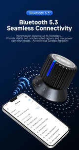 Portable Magnetic Bluetooth Speaker – Waterproof, Stereo Surround Sound with Subwoofer