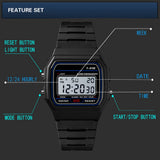 Men’s Military-Style LED Digital Watch with Silicone Band