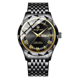 Men’s Minimalist Quartz Watch with Stainless Steel Case & Alloy Band