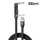 240W Fast Charging Cable with Foldable Phone Holder, USB-C