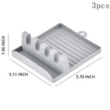 Spoon rest and pot lid holder top view