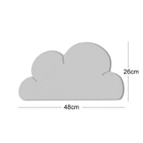 Gray cloud-shaped pet feeding mat dimensions – waterproof placemat size chart