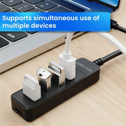 4 Port USB 3.0 Hub with Type C Port High Speed USB 3.0 Splitter Multifunctional Expansion Dock USB Power Adapter Splitter