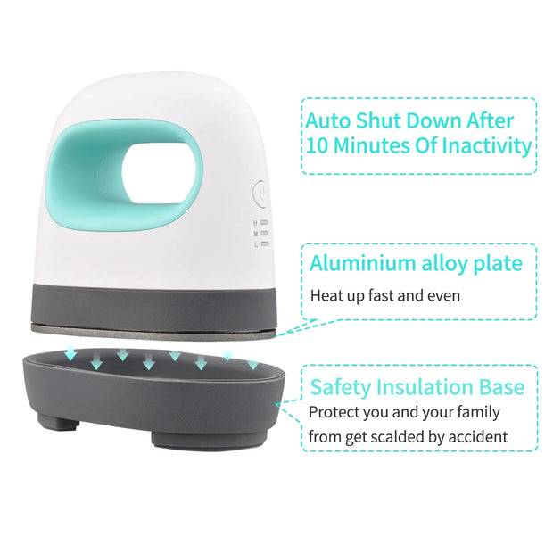 Portable 220V Mini Heat Press Machine T-Shirt Printing DIY Easy Heating Transfer Press Iron Machines for Clothes Bags Hats