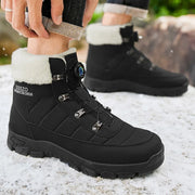 Winter Men Boots Outdoor Men Snow Boots High Top Cotton Boots with Fur Waterproof Non-slip Ankle Boots Lightweight Work Boots