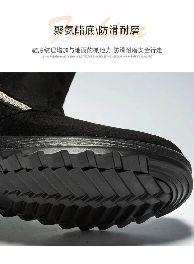 Winter Women Boots Fashion High-top Cotton Shoe Non Slip Wedges Platform Booties Mid-calf Snow Boots Warm Winter Boots for Women