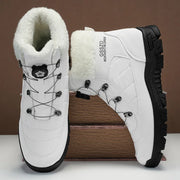 Winter Men Boots Outdoor Men Snow Boots High Top Cotton Boots with Fur Waterproof Non-slip Ankle Boots Lightweight Work Boots