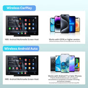 OTTOCAST CarPlay Screen 9.0" INCH 4K Car Touch Screen Wireless Carplay Android Auto Radio DVR GPS Video Built-in Youtube Netflix