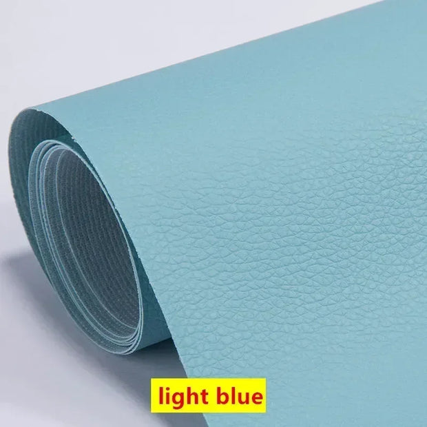 Self-adhesive Leather Repair Patch Wear-resistant Litchi Stria Leather Bed Sofa Seat Chair Fix Black Leather Sticker 250X137CM