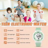 Women's LED Digital Watch, Waterproof Sport Watch with Silicone Band