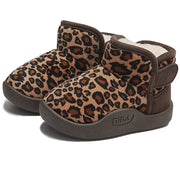 Winter Snow Boots For Children PU Leather Waterproof Kid's Plush Boots Thick Warm Cotton Shoes For Kids Boy's Girl's Warm Boots