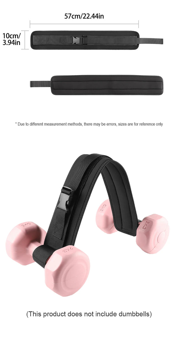 GOBYGO Weight Belt Dumbbell Weight Belt Adjustable Weight Training Safety Hip Thrust Weight Belt Gym Glute Bridge Assisted Belt