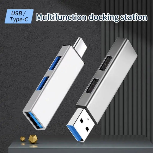USB 3.0 3 Port USB Hub 2.0 Multi Type-C Ultra Slim Splitter Hub Power Adapter Multiple Expander USB 3.0 2.0 Hub For PC Xiaomi