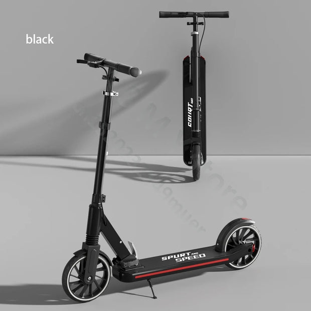 Children's Scooter, Foldable Bicycle, Large Children's Sliding Wheel, Campus Adult Two Wheel Scooter 5-15 years old