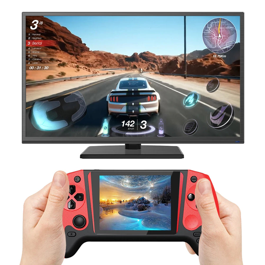 Retro Handheld Game Console, 500 Built-in Games, 3.5-Inch LCD, TV Output