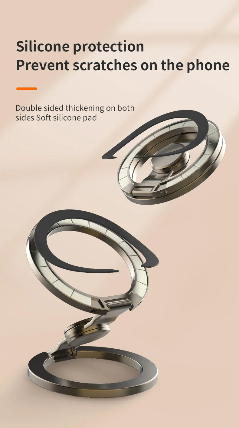 Double-Sided MagSafe Phone Holder – Foldable 360° Rotating Stand for iPhone 14/15/16