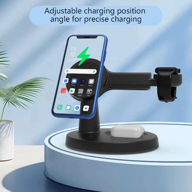 3-in-1 Wireless Charging Station – Fast Charge Phone, Watch & Earbuds