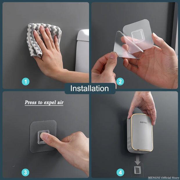 Wall-Mount Quick Drain Toilet Brush Set