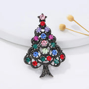 Christmas series jewelry brooch, retro full color diamond snowflake clothing,