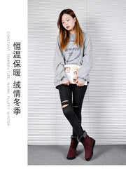 Winter Women Boots Fashion High-top Cotton Shoe Non Slip Wedges Platform Booties Mid-calf Snow Boots Warm Winter Boots for Women