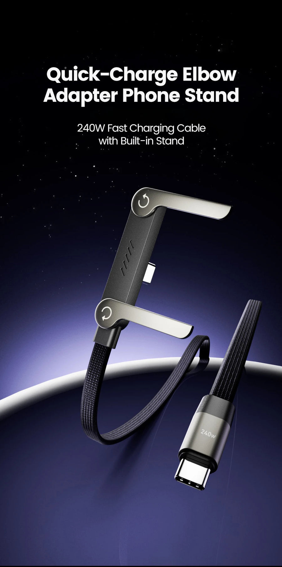240W USB-C Fast Charging Cable – gaming while charging