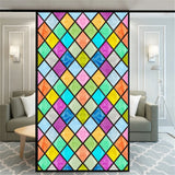 Privacy Window Film – Stained Glass, Static Cling, No Glue
