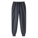 Mens fleece lined jogger sweatpants – dark gray sweatpants on white background
