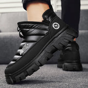 Winter Snow Boots, Men's Insulated Warm Cotton Boots, Anti-slip and Wear-resistant Hiking Shoes, Casual Outdoor Boots