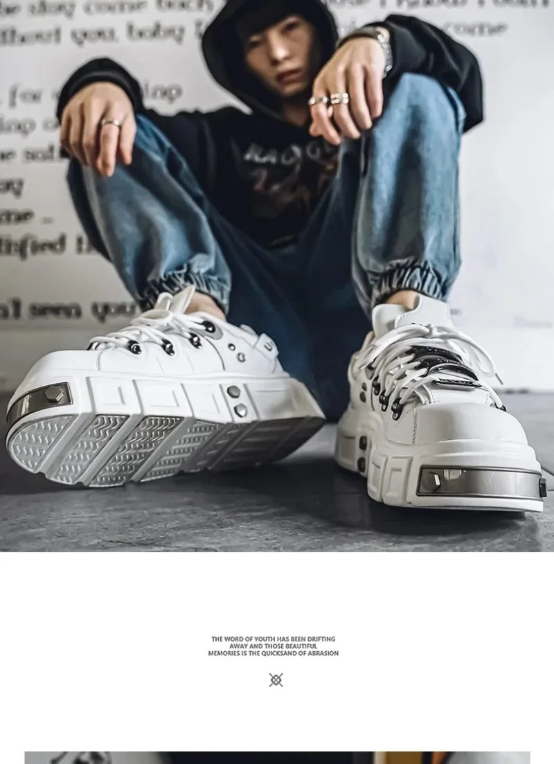 Women's Platform Sneakers – Casual Leather, Summer Sport Style