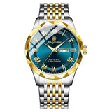 Men’s Minimalist Quartz Watch with Stainless Steel Case & Alloy Band