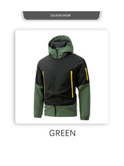 Men's Windproof Jackets stylish New Hooded Sportswear for Autumn and Winter outdoor Tops Sports Running Hiking Outerwear