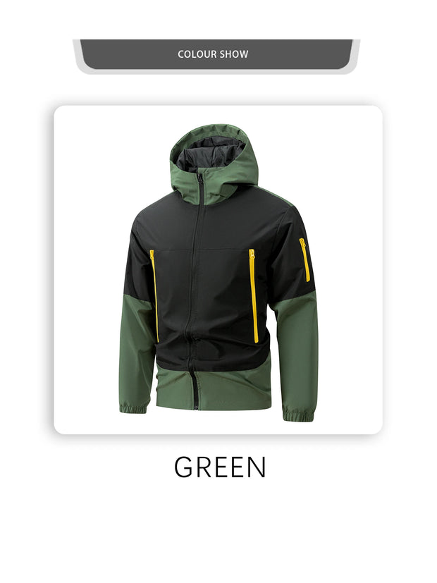 Men's Windproof Jackets stylish New Hooded Sportswear for Autumn and Winter outdoor Tops Sports Running Hiking Outerwear