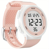 Women's LED Digital Watch, Waterproof Sport Watch with Silicone Band