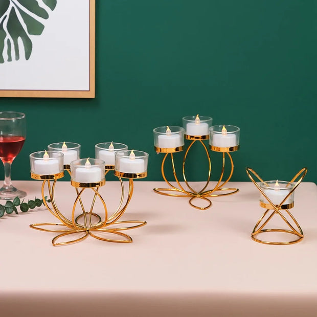 Metal Candle Holder for Table Decor