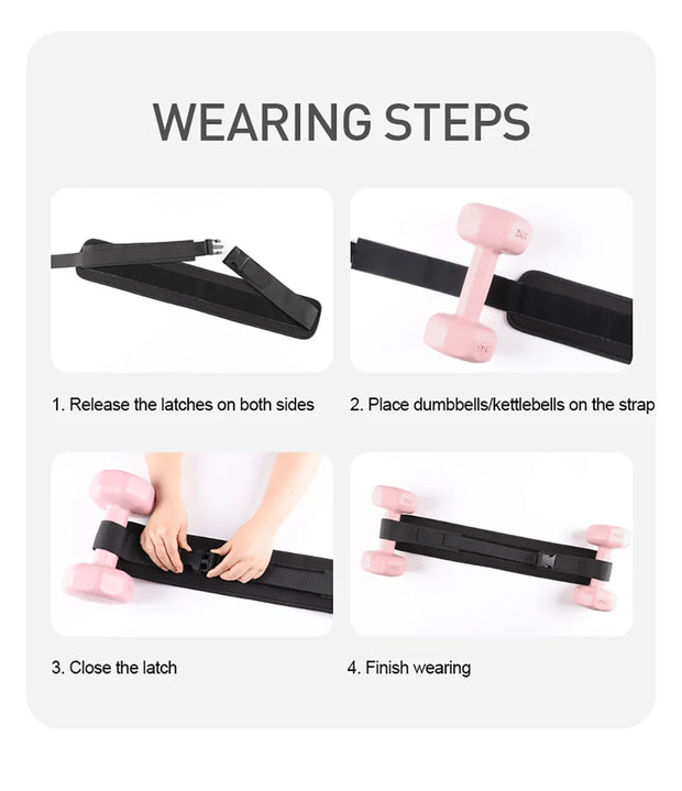 GOBYGO Weight Belt Dumbbell Weight Belt Adjustable Weight Training Safety Hip Thrust Weight Belt Gym Glute Bridge Assisted Belt