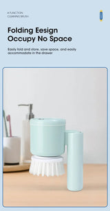 Cordless Electric Spin Scrubber, 5-in-1, for Bathroom Tile and Kitchen