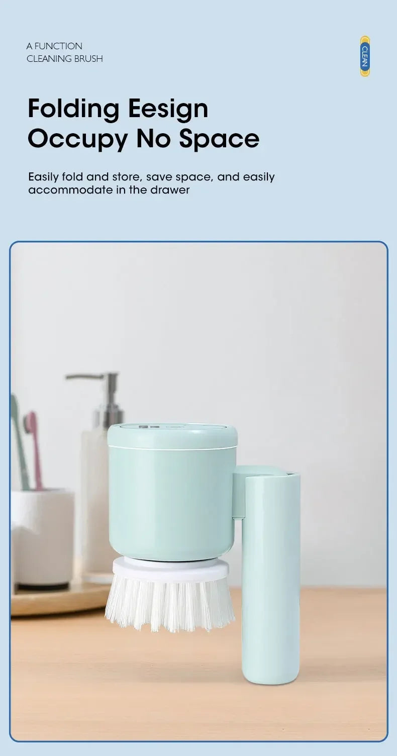 Cordless Electric Spin Scrubber, 5-in-1, for Bathroom Tile and Kitchen