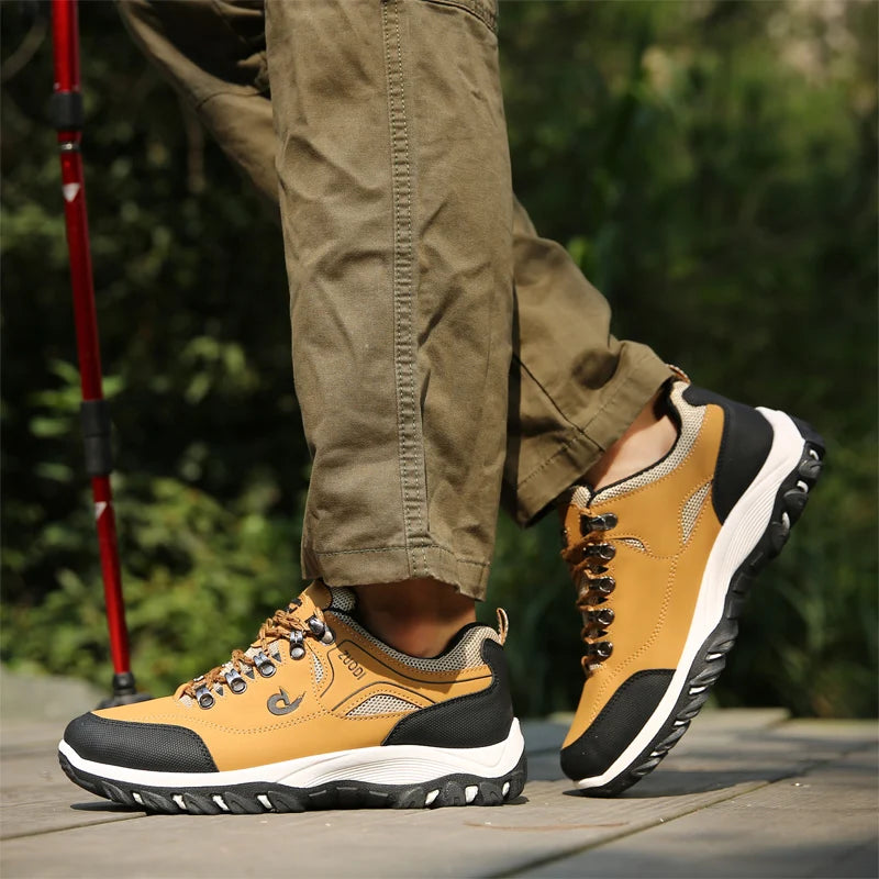 Men's Leather Casual Sneakers – Lightweight for All Seasons